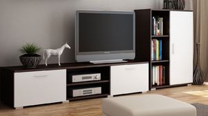 Elior Meblościanka Pixelo 7X - biała + wenge 4