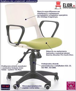 Krzesło biurowe Elior Fotel obrotowy Feris - zielony 2