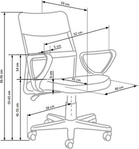 Krzesło biurowe Elior Chester Różowe 5