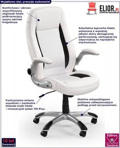 Krzesło biurowe Elior Cubot Białe 2