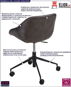 Krzesło biurowe Elior Fotel obrotowy Voster - brązowy 2