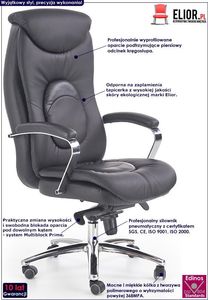 Krzesło biurowe Elior Heres Czarne 2