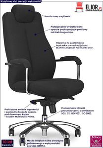 Krzesło biurowe Elior Verbis Czarne 2