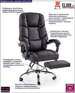Krzesło biurowe Elior Midio Czarne 2