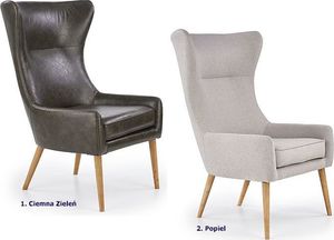 Elior Fotel uszak tapicerowany Vixen - ciemna zieleń 4