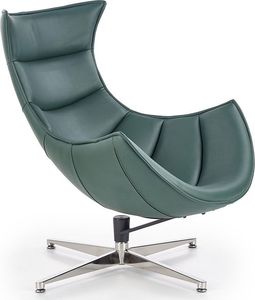 Elior Skórzany fotel wypoczynkowy Lavos - zielony 1