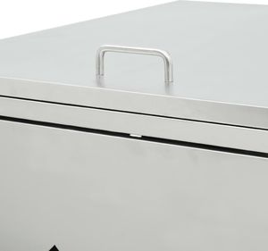 vidaXL Podwójna osłona na kosze na śmieci, 240 L, stal nierdzewna 5