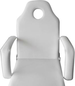 vidaXL Przenośny fotel kosmetyczny, ekoskóra, 185 x 78 x 76 cm, biały 4