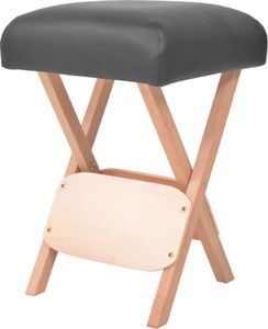 vidaXL Składany stołek do masażu, grubość siedziska 12 cm, czarny 1