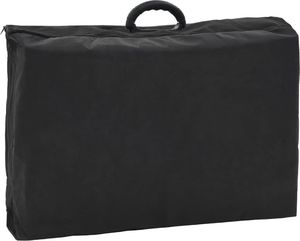 vidaXL Przenośny fotel kosmetyczny, ekoskóra, 185 x 78 x 76 cm, czarny 8