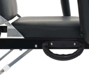 vidaXL Przenośny fotel kosmetyczny, ekoskóra, 185 x 78 x 76 cm, czarny 5