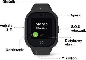Smartwatch Bezpieczna Rodzina GJD.06 Czarny  (GJD.06C) 5