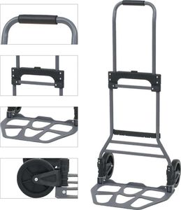 vidaXL Składany wózek ręczny, aluminiowy, 130 kg 1