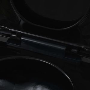 Zestaw podtynkowy vidaXL Podwieszana toaleta ceramiczna ze spłuczką, czarna 3