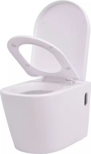 Miska WC vidaXL Podwieszana toaleta ceramiczna, biała 1