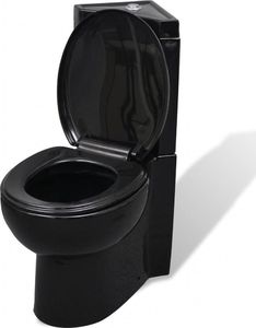 Zestaw kompaktowy WC vidaXL 68 cm cm czarny (141134) 1