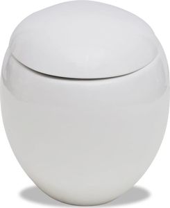 Miska WC vidaXL Toaleta wisząca o oryginalnej formie jaja, biała 4