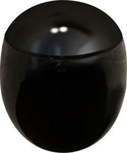 Miska WC vidaXL Toaleta wisząca w formie jaja, czarna 2