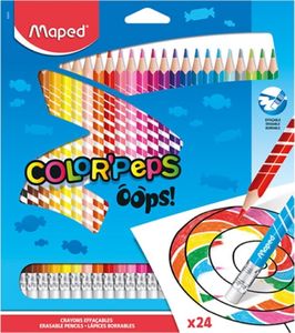 Maped Kredki Colorpeps Oops trójkątne z gumką 24 kol 1