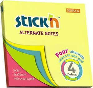 Stickn Notes samoprzylepny 4 kolory Neon MAPED 1