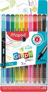 Maped Cienkopis Graph Peps Deco 10 kolorów MAPED 1