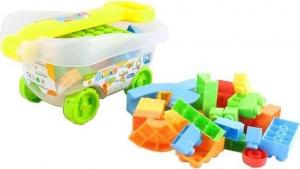 Pro Kids Klocki plastikowe w wózku z dyszlem 30 elementów (369764) 1