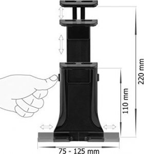 Uchwyt Mobilari do tabletu samochodowy do szyby 3,5" - 10" czarny (M111021) 4