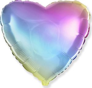 Flexmetal Balon foliowy serce ombre pastelowy - 46 cm - 1 szt. uniwersalny 1