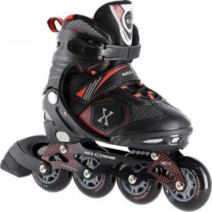 Rolki Nils Extreme NA9080 rekreacyjne regulowane czarne r. 35-38 2