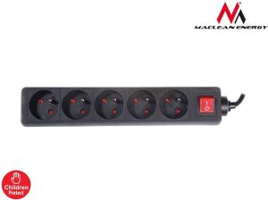 Listwa zasilająca Maclean 5 gniazd 5m czarny (MCE55) 6