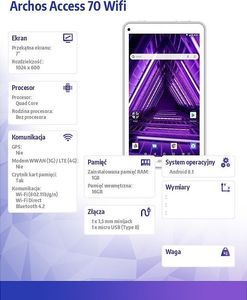 Tablet Archos Access 70 7" 16 GB Biały  (503810) 2