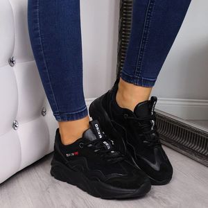 Big Star Sneakersy damskie na koturnie czarne Big Star FF274959 40 2