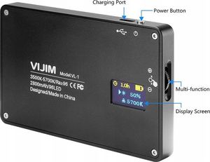 Lampa pierścieniowa Ulanzi Vl-1 600lm 3000-6500k 4