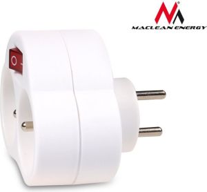 Maclean Gniazdo prądowe x2 MCE31 z wyłącznikiem 7
