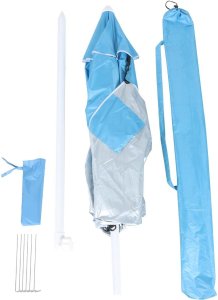 Royokamp  Namiot Parawan Parasol Plażowy Niebieski 8