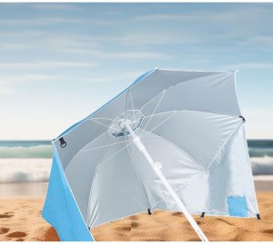 Royokamp  Namiot Parawan Parasol Plażowy Niebieski 9