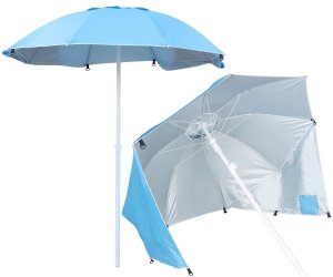 Royokamp  Namiot Parawan Parasol Plażowy Niebieski 3