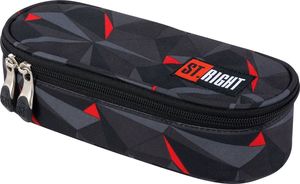 Piórnik St. Majewski Piórnik saszetka usztywniana z wewnętrzną klapką ST.RIGHT PC-01 Czarna abstrakcja 3D CACA 2