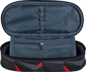 Piórnik St. Majewski Piórnik saszetka usztywniana z wewnętrzną klapką ST.RIGHT PC-01 Czarna abstrakcja 3D CACA 3