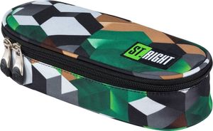 Piórnik St. Majewski Piórnik saszetka usztywniana z wewnętrzną klapką ST.RIGHT PC-01 Zielone klocki 3D CACA 2