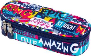 Piórnik St. Majewski Piórnik saszetka usztywniana z wewnętrzną klapką ST.RIGHT PC-01 Slogan CACA 2