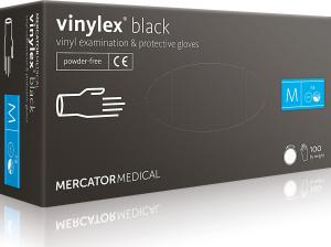 Mercator Medical rękawice diagnostyczne vinylex black roz. M 100szt. (RD20238003) 1