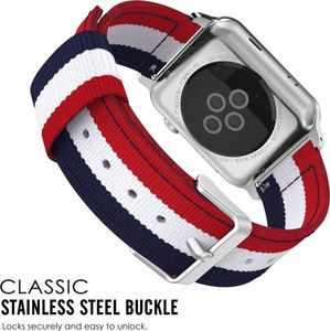 Tech-Protect TECH-PROTECT WELLING APPLE WATCH 1/2/3/4/5 (42/44MM) NAVY/RED 3
