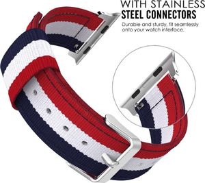 Tech-Protect TECH-PROTECT WELLING APPLE WATCH 1/2/3/4/5 (42/44MM) NAVY/RED 4
