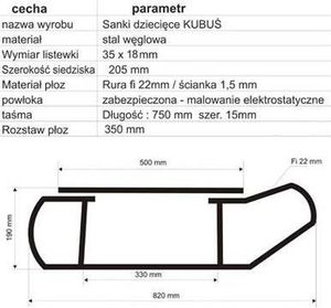 Sanki metalowe zielone 2