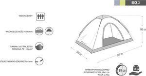 Namiot turystyczny Meteor [PRODWYC] Rock 3 (80043) 2