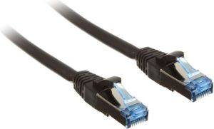 InLine Patch kabel sieciowy Cat.6A, S/FTP (PiMf), 500MHz, czarny, 0,5m (76850S) 1