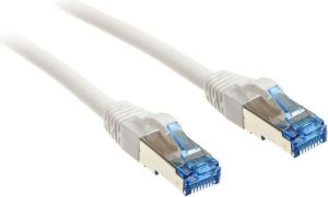 InLine Patch kabel sieciowy Cat.6A, S/FTP (PiMf), 500MHz, biały 0,5m (76850W) 1