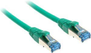 InLine Patch kabel sieciowy Cat.6A, S/FTP (PiMf), 500MHz, zielony, 1m (76811G) 1