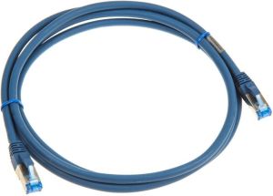 InLine Patch kabel sieciowy Cat.6A, S/FTP (PiMf), 500MHz, niebieski, 2m (76802B) 2